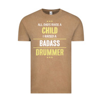 Vintage Coffee i raised a badass drummer Vintage Tee - artisFamous