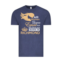 Vintage Denim women are born in richmond Vintage Tee - artisFamous