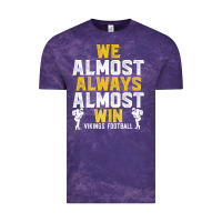 Cloud Purple vikings we almost always almost win   funny sports Vintage Tee - artisFamous