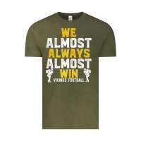 Vintage Olive vikings we almost always almost win   funny sports Vintage Tee - artisFamous