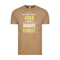 Vintage Coffee i raised a badass florist Vintage Tee - artisFamous