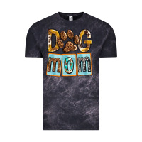 Cloud Black Dog Mom with Paw Vintage Tee - texasbilliewilder