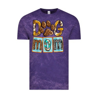 Cloud Purple Dog Mom with Paw Vintage Tee - texasbilliewilder
