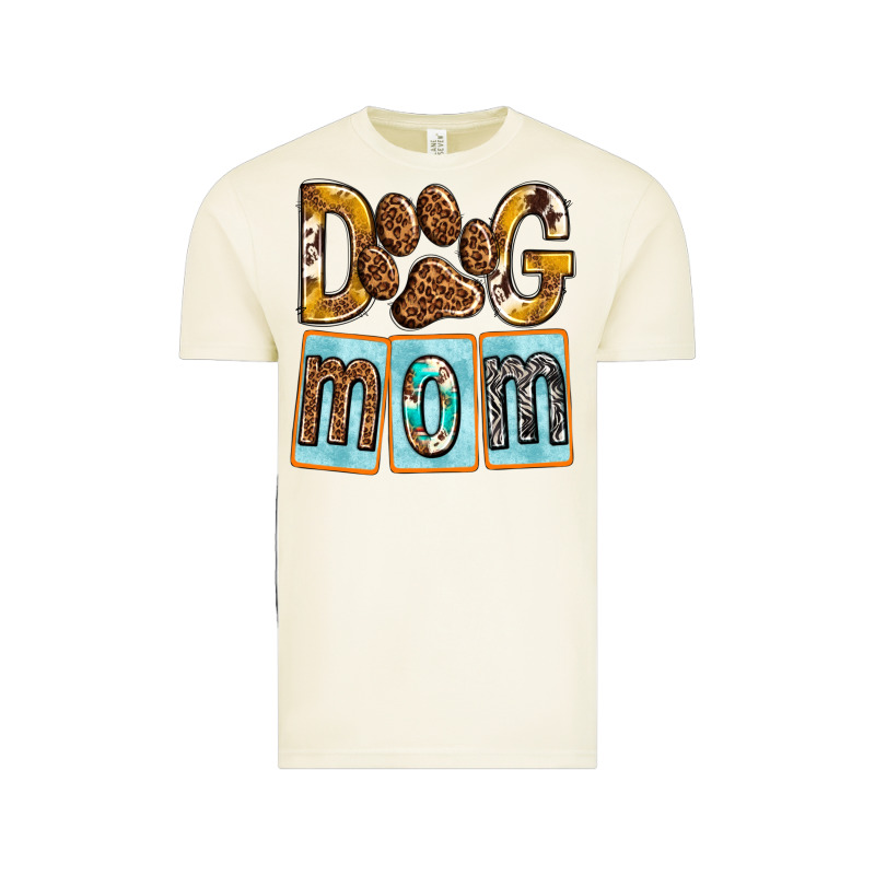 Dog Mom With Paw Vintage Tee by texasbilliewilder | Teevron