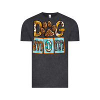 Vintage Black Dog Mom with Paw Vintage Tee - texasbilliewilder