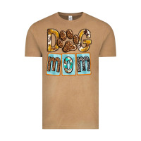 Vintage Camel Dog Mom with Paw Vintage Tee - texasbilliewilder