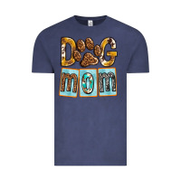Vintage Denim Dog Mom with Paw Vintage Tee - texasbilliewilder