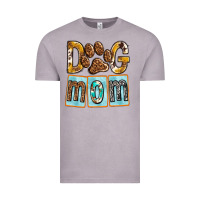 Vintage Zinc Dog Mom with Paw Vintage Tee - texasbilliewilder