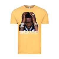 Vintage Mustard Rest in Peace Young Dolph Vintage Tee - artisFamous