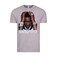 Vintage Zinc Rest in Peace Young Dolph Vintage Tee - artisFamous
