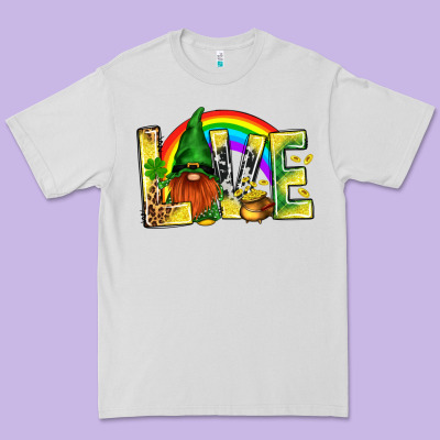 St. Patricks Love With Gnome Premium Tee Designed By Bundleandbundleshop