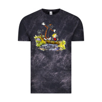 Cloud Black calvin and hobbes bill watterson Vintage Tee - artisFamous