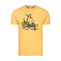 Vintage Mustard calvin and hobbes bill watterson Vintage Tee - artisFamous