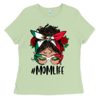 Matcha Mexican Mom Life Messy Bun Mama Ladies Tee - BundleAndBundleShop
