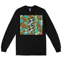 Black cowhide mama with rustic teal wood Long Sleeve Tee - TumblerDesignByShophia