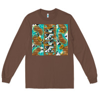 Chestnut cowhide mama with rustic teal wood Long Sleeve Tee - TumblerDesignByShophia