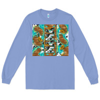 Colony Blue cowhide mama with rustic teal wood Long Sleeve Tee - TumblerDesignByShophia