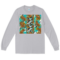 Moon Dust cowhide mama with rustic teal wood Long Sleeve Tee - TumblerDesignByShophia