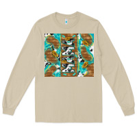 Mushroom cowhide mama with rustic teal wood Long Sleeve Tee - TumblerDesignByShophia