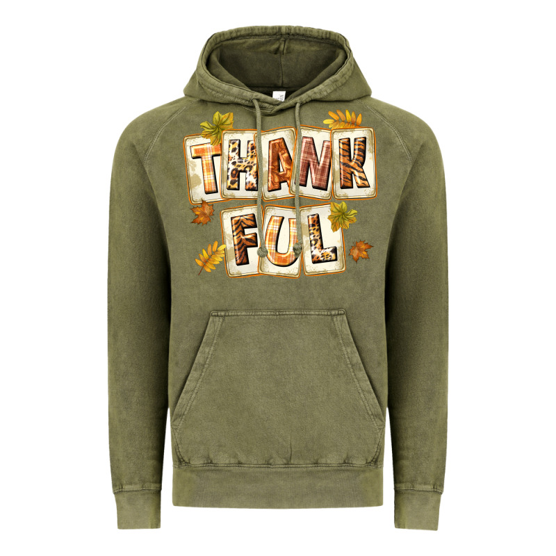 Thankful With Plate Vintage Hoodie by texasbilliewilder | Teevron