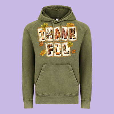 Thankful With Plate Vintage Hoodie Designed By Texasbilliewilder