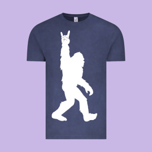 Funny Bigfoot Rock And Roll T Shirt For Sasquatch Believers Vintage Tee Designed By Artisfamous