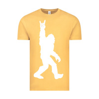 Vintage Mustard funny bigfoot rock and roll t shirt for sasquatch believers Vintage Tee - artisFamous