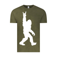 Vintage Olive funny bigfoot rock and roll t shirt for sasquatch believers Vintage Tee - artisFamous
