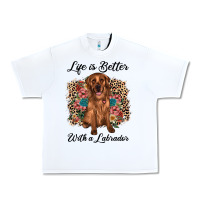 White life is better with a labrador Urban Heavy Tee - JahusDesignShop