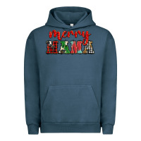 Pigment Midnight Navy Christmas merry mama Urban Hoodie - BarkalooDesign
