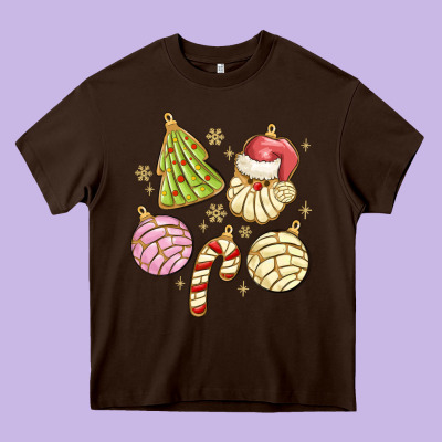 Christmas Conchas Heavy Core Tee Designed By Maliassmallbusiness