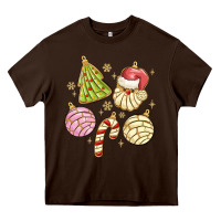 Chocolate Brown christmas conchas Heavy Core Tee - MaliasSmallBusiness