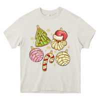 Cream christmas conchas Heavy Core Tee - MaliasSmallBusiness