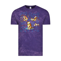 Cloud Purple calvin and hobbes Vintage Tee - artisFamous