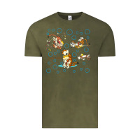 Vintage Olive calvin and hobbes Vintage Tee - artisFamous