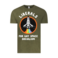 Vintage Olive liberals for gay space socialism Vintage Tee - artisFamous