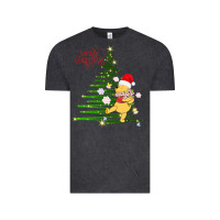 Vintage Black Winnie The Pooh- Merry christmas Vintage Tee - artisFamous