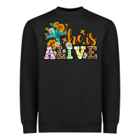 Black Easter Day He is alive with cross Heavyweight Sweatshirt - OliviaCreatesArt