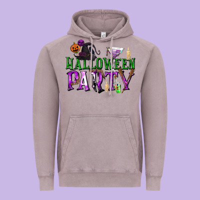 Halloween Party Vintage Hoodie Designed By Texasbilliewilder