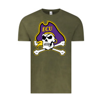 Vintage Olive east carolina pirates Vintage Tee - artisFamous