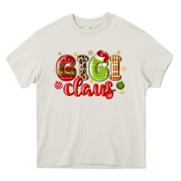 Cream gigi claus Heavy Core Tee - MaliasSmallBusiness