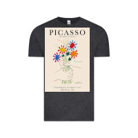 Vintage Black pablo picasso   bouquet of peace Vintage Tee - artisFamous