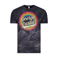 Cloud Black george carlin   retro rainbow faded style Vintage Tee - artisFamous