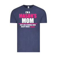 Vintage Denim i'm a mason's  mom just like a normal mom Vintage Tee - artisFamous