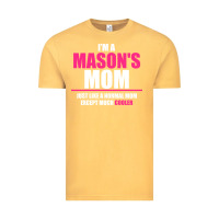 Vintage Mustard i'm a mason's  mom just like a normal mom Vintage Tee - artisFamous