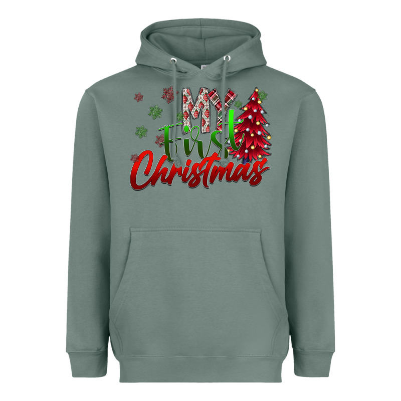 My First Christmas Heavyweight Hoodie by SublimationCraftShop | Teevron