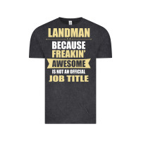 Vintage Black landman because freakin' awesome isn't a job title Vintage Tee - artisFamous