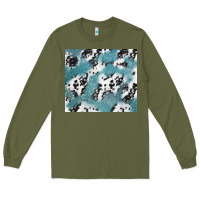 Army Green teal glitter and cowhide Long Sleeve Tee - TumblerDesignByShophia