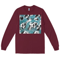 Burgundy teal glitter and cowhide Long Sleeve Tee - TumblerDesignByShophia