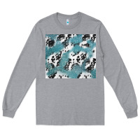 Heather Grey teal glitter and cowhide Long Sleeve Tee - TumblerDesignByShophia